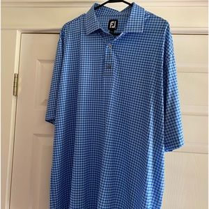 Men’s FootJoy golf polo/shirt~XXL~blue/white